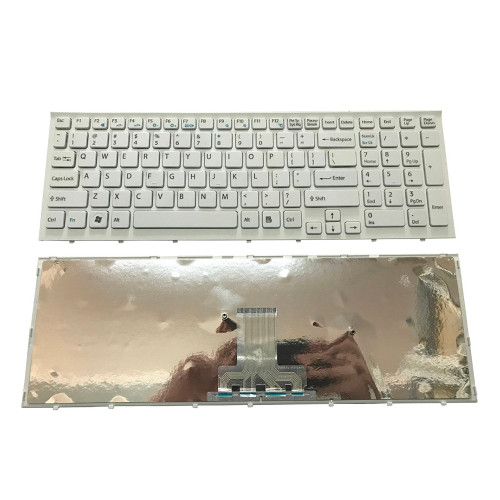 Laptop replacement keyboard For SONY For VAIO VPCEB VPC-EB VPCEB3HGX VPCEB3PGX VPCEB3QFX VPCEB3RFX VPCEB3SGX VPCEB3TFX VPCEB400C VPCEB42EG English US White With Frame New OEM