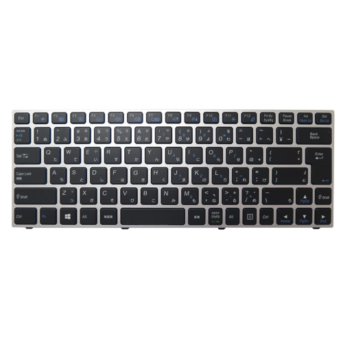 Laptop Keyboard For Mouse Computer MousePro-NB391Z-SSD-1901 MPro-NB391Z-SSD-1901 MousePro-NB391Z-SSD-A MPro-NB391Z-SSD-A N230WU Japanese JP JA Black With Backlit Silver Frame New