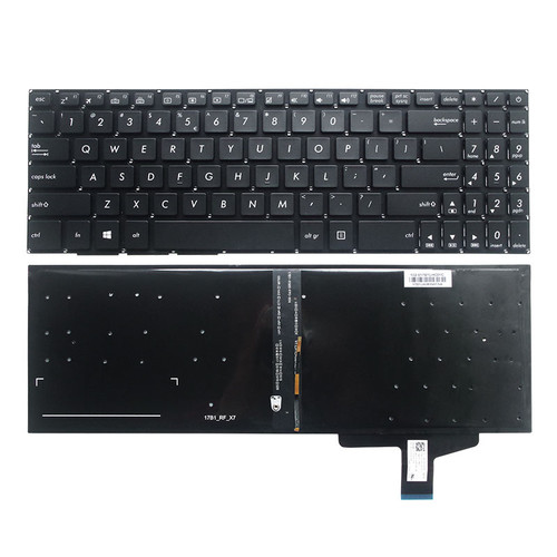 Laptop Keyboard For ASUS NX580GD NX580VD NX580VN Black without frame United States US With Backlit