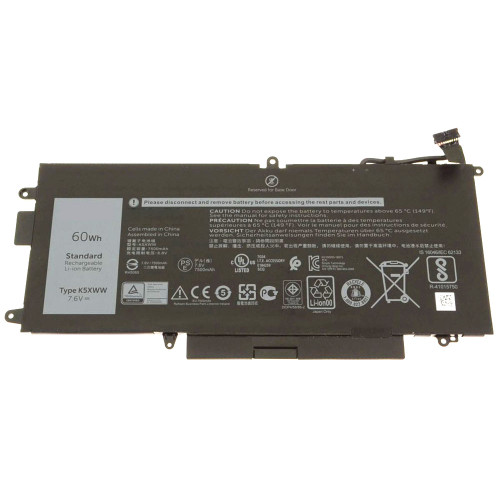 Laptop Battery For DELL Latitude 5289 7389 7390 2-in-1 K5XWW Compatible 0N18GG 0725KY 725KY 7.6V 60Wh 7500mAh 4-Cell New