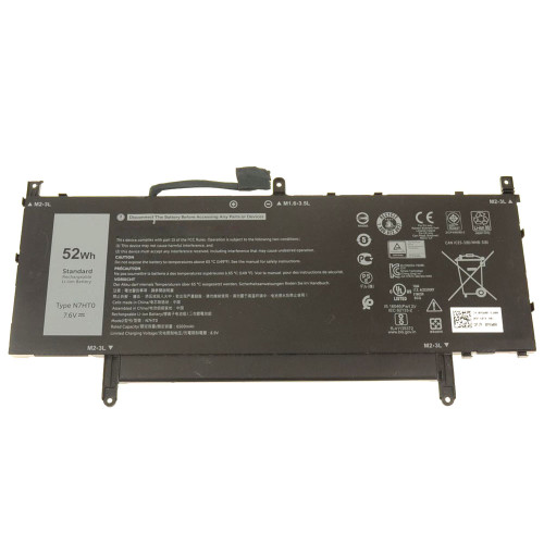 Laptop Battery For DELL Latitude 9510 / 9510 2-in-1 N7HT0 Compatible 0PKW00 PKW00 0HYMNG HYMNG 7.6V 52Wh 6500mAh 4-Cell New