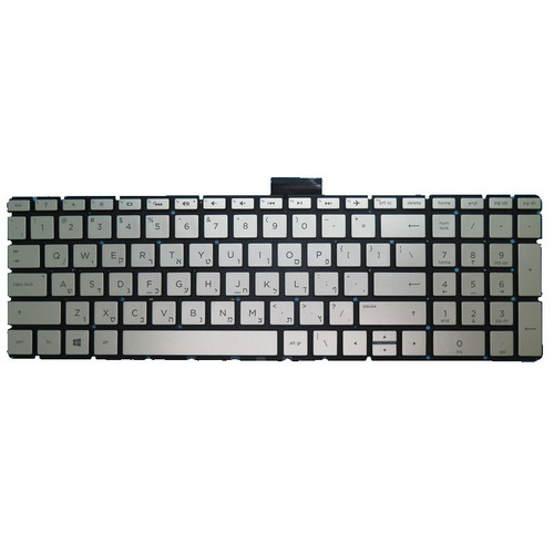 Laptop Keyboard For HP 15-CC005TU 15-CC005TX 15-CC006TU 15-CC007TU 15-CC008TU 15-CC009TU 15-CC010TU 15-CC010TX silver with backlight Without Frame Hebrew HB