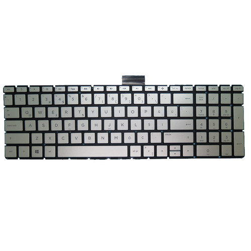 Laptop Keyboard For HP 15-CC005TU 15-CC005TX 15-CC006TU 15-CC007TU 15-CC008TU 15-CC009TU 15-CC010TU 15-CC010TX silver with backlight Without Frame Turkish TR