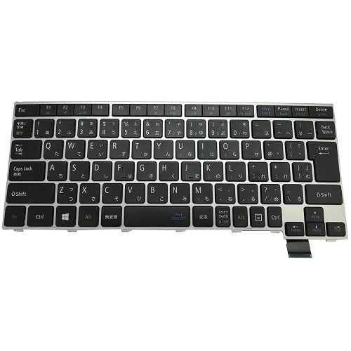 Laptop Keyboard For NEC VersaPro VJ24M/M-U VJ24MM-U PC-VJ24MMZGU PC-VJ24MMZDU Japanese JP JA Black With Silver Frame New