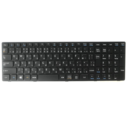Laptop Keyboard For NEC VersaPro VJ24L/FW-J VJ24LFW-J PC-VJ24LFWDJ PC-VJ24LFWEJ PC-VJ24LFWNJ Japanese JP JA Black With Frame Used