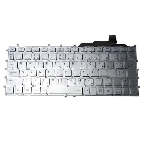 Laptop Keyboard For NEC VersaPro VJ20S/G-G VJ20SG-G PC-VJ20SGZNG PC-VJ20SGZDG PC-VJ20SGJDDLTG PC-VJ20SGJEDLGG Japanese JP JA Silver Without Frame Used