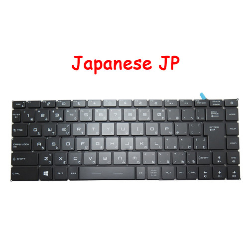 Laptop RGB Backlit Keyboard For MSI WS66 10TK 10TKT 10TL 10TLT 10TM 10TMT WS66 11UK11UKT 11UM 11UMT Japanese JP With Backlit Without Frame