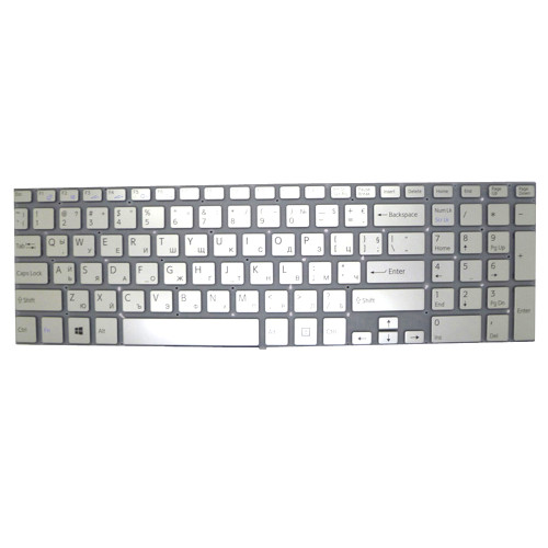 Laptop Keyboard For SONY For VAIO SVF152 SVF153 SVF1521M6E SVF1521N1E SVF1521N1R SVF1521N4E SVF1521N6E SVF1521NST SVF1521O4E SVF1521O6E SVF1521P1E Bulgaria BG Silver Without Frame New