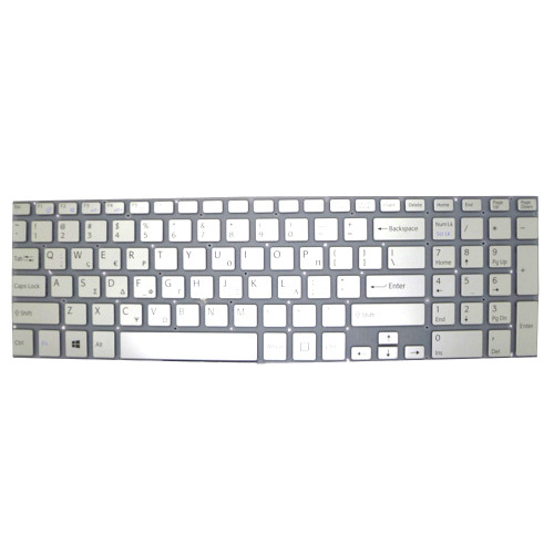 Laptop Keyboard For SONY For VAIO SVF152 SVF153 SVF1521L1E SVF1521L1R SVF1521L2R SVF1521L4E SVF1521L6E SVF1521LST SVF1521M1E SVF1521M1R SVF1521M4E Greece GK Silver Without Frame New