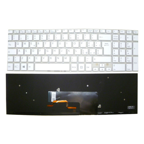 Laptop Keyboard For SONY For VAIO SVF152 SVF153 SVF1521H2E SVF1521H4E SVF1521H6E SVF1521HST SVF1521I4E SVF1521I6E SVF1521J1E SVF1521J1R SVF1521J2E Italy IT White With Backlit New