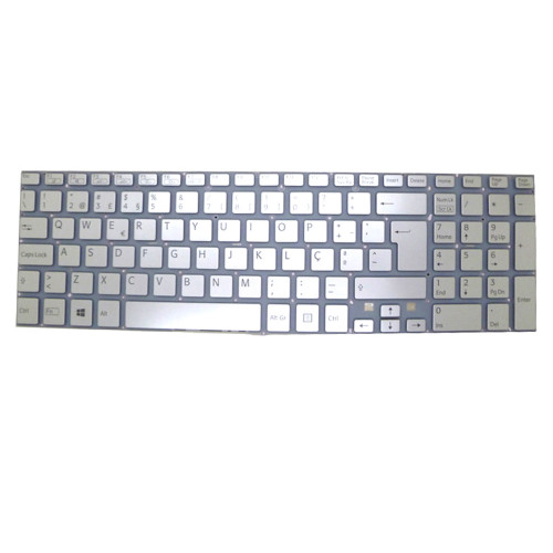 Laptop Keyboard For SONY For VAIO SVF152 SVF153 VF1521J4E SVF1521J6E SVF1521J7E SVF1521JST SVF1521K1E SVF1521K1R SVF1521K2R SVF1521K4E SVF1521K6E Portuguese PO Silver With Backlit New