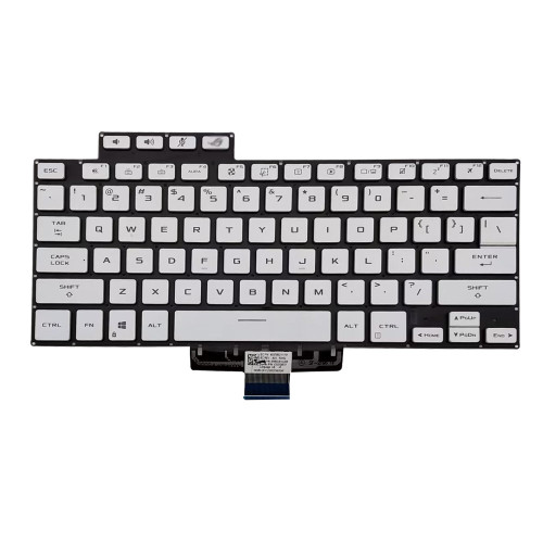 Laptop Keyboard For ASUS ROG Zephyrus M16 GU603HE GU603HM GU603HR GU603ZE GU603ZM GU603ZW GU603ZX United States US White Without Frame With Backlit