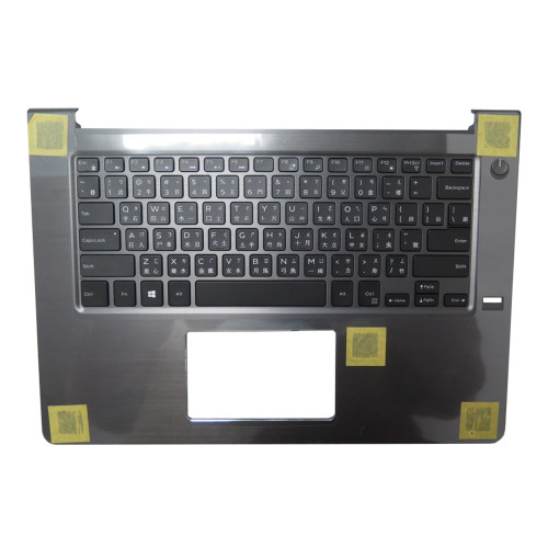 Laptop Palmrest For DELL Vostro 14 5468 V5468 0D9GDC D9GDC 0D1V3K D1V3K Without Backlit Traditional Chinese TW Keyboard With Fingerprint Hole Gray Upper Case New