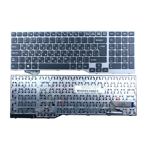 Laptop Keyboard For Fujitsu LifeBook E554 E556 E557 E753 E754 E756 Russian RU Without Backlit Black With Gray Frame New