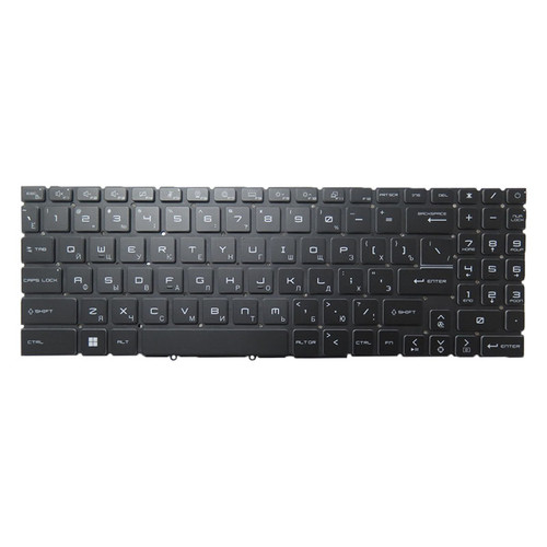 Laptop Colourful Backlit Keyboard For MSI Crosshair 17-A11U Crosshair 17 A11UCK A11UDK A11UEK Single zone RGB keyboard Russian RU Black No Frame