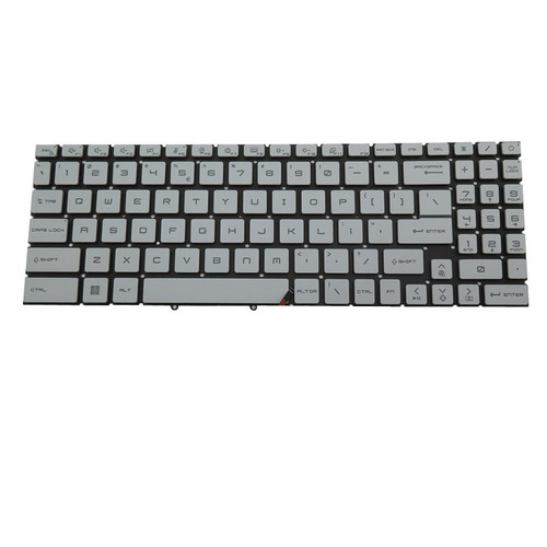 Laptop Monochrome Backlit Keyboard For MSI Creator M16-B13V Creator M16 B13VE B13VF English US White No Frame New