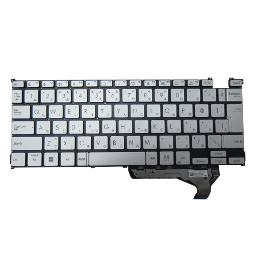 Laptop Keyboard For ASUS 9Z.NLYBN.00J NSK-UAH0BN With Backlit Without Frame Silver Japanese JP
