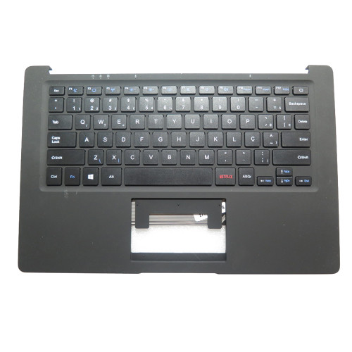 Laptop Palmrest For Compaq Presario CQ-25 With Brazilian BR Keyboard Black Upper Case 95%New