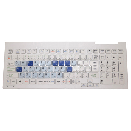 Laptop Keyboard For NEC LaVie LS150/LS6W PC-LS150LS6W LS350/LS6W PC-LS350LS6W LS550/LS6W PC-LS550LS6W Japanese JP JA White With Frame Blue Keycaps New