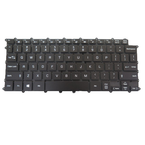 Black Laptop Backlit Keyboard For LG 14Z90RS 14Z90RS-G 14Z90RS-G.AA50K 14Z90RS-GA50K 14Z90RS-K 14Z90RS-K.AAW7U1 14Z90RS-K.ADW9U1 English US No Frame