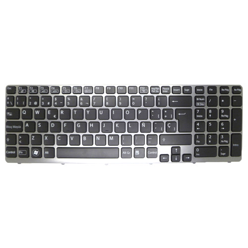 Laptop Keyboard For SONY For VAIO SVE15 SVE1511H4E SVE1511J1E SVE1511K1E SVE1511L1E SVE1511M1E SVE1511N1E SVE1511N1R SVE1511P1E Spanish SP Black With Backlit Gray Frame New