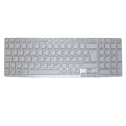 Laptop Keyboard For SONY For VAIO SVE15 SVE1512E6E SVE1512F1R SVE1512F4E SVE1512G1R SVE1512G4E SVE1512H1E SVE1512H1R SVE1512H4E Spanish SP White With Backlit Frame New