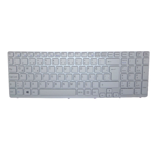 Laptop Keyboard For SONY For VAIO SVE15 SVE1511D1E SVE1511D4E SVE1511E4E SVE1511F1E SVE1511F4E SVE1511G1E SVE1511G4E SVE1511H1E Turkey TR White With Frame New