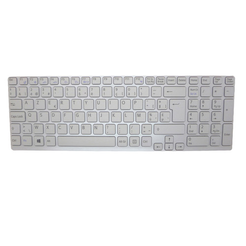 Laptop Keyboard For SONY For VAIO SVE151 SVE17 SVE1713C4E SVE1713C5E SVE1713D1E SVE1713D4E SVE1713E1E SVE1713E1R SVE1713E4E SVE1713F1E Belgium BE White With Frame New