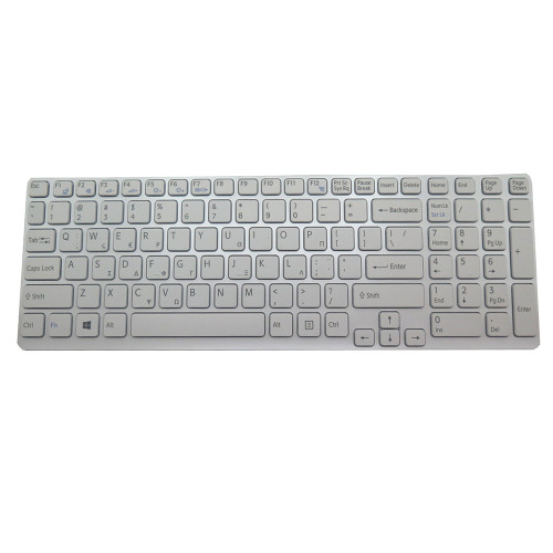 Laptop Keyboard For SONY For VAIO SVE151 SVE17 SVE1713F4E SVE1713G1E SVE1713G4E SVE1713H1E SVE1713H4E SVE1713I1E SVE1713I4E SVE1713J4E Greece GK White With Frame New