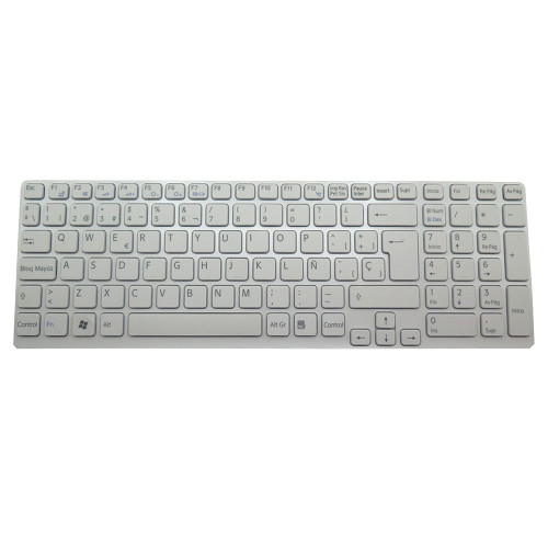 Laptop Keyboard For SONY For VAIO SVE151 SVE17 SVE1713F4E SVE1713G1E SVE1713G4E SVE1713H1E SVE1713H4E SVE1713I1E SVE1713I4E SVE1713J4E Spanish SP White With Frame New