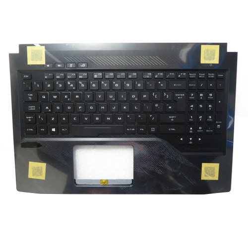 Laptop PalmRest&keyboard For ASUS GL503VM GL503VM-1D 90NB0GI4-R31UK0 Black top case with scale pattern Black Backlit United Kingdom UK QWERTY keyboard