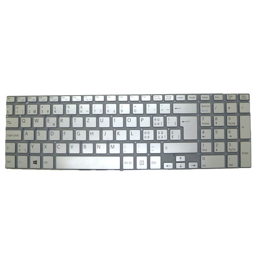 Laptop Keyboard For SONY For VAIO SVF15A SVF15A15ST SVF15A1A4E SVF15A1B4E SVF15A1C5E SVF15A1M2E SVF15A1S2E SVF15A1S2R SVF15A1S9R SVF15A1Z2E SVF15A1Z2R Swiss SW Silver New