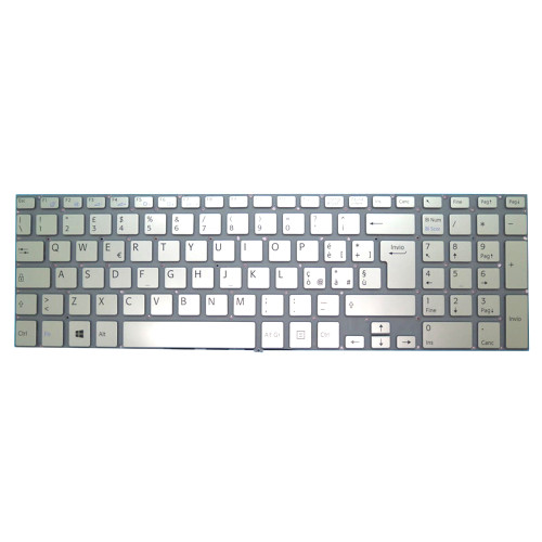 Laptop Keyboard For SONY For VAIO SVF15A SVF15A15ST SVF15A1A4E SVF15A1B4E SVF15A1C5E SVF15A1M2E SVF15A1S2E SVF15A1S2R SVF15A1S9R SVF15A1Z2E SVF15A1Z2R Italian IT Silver New