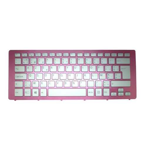 Laptop Keyboard For SONY For VAIO SVF15N SVF15N15ST SVF15N17ST SVF15N1A4E SVF15N1A4R SVF15N1B4E SVF15N1B4R SVF15N1C4E SVF15N1C5E Belgium BE Silver With Backlit Pink Frame New