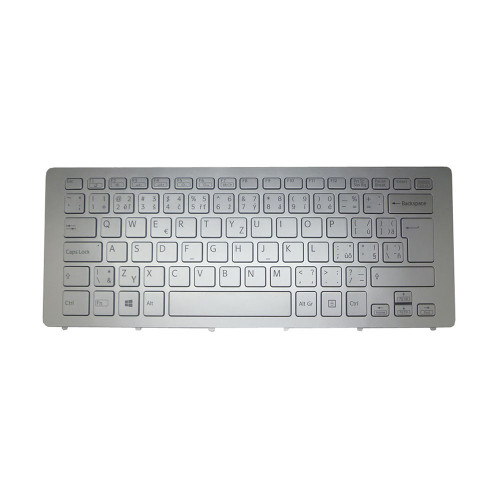 Laptop Keyboard For SONY For VAIO SVF15N SVF15N1M2R SVF15N1N2E SVF15N1S2E SVF15N1X2E SVF15N1X2R SVF15N1Y2E SVF15N1Z2E SVF15N1Z2R Czech CZ Silver With Backlit Frame New