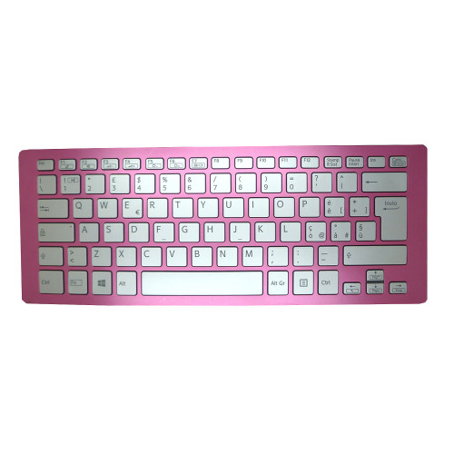 Laptop Keyboard For SONY For VAIO SVF15N SVF15N15ST SVF15N17ST SVF15N1A4E SVF15N1A4R SVF15N1B4E SVF15N1B4R SVF15N1C4E SVF15N1C5E Italy IT Silver With Backlit Pink Frame New