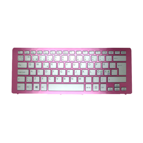Laptop Keyboard For SONY For VAIO SVF15N SVF15N15ST SVF15N17ST SVF15N1A4E SVF15N1A4R SVF15N1B4E SVF15N1B4R SVF15N1C4E SVF15N1C5E Nordic NE Silver With Backlit Pink Frame New