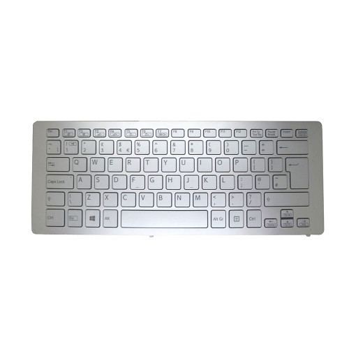 Laptop Keyboard For SONY For VAIO SVF15N SVF15N2D4R SVF15N2E2E SVF15N2E4R SVF15N2F4R SVF15N2G4R SVF15N2H4R SVF15N2I4R SVF15N2J4R SVF15N2Z2R United Kingdom UK Silver With Backlit Frame New