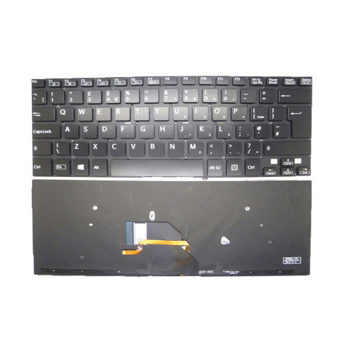 Laptop Keyboard For SONY For VAIO SVF14 SVF1421A4E SVF1421B4E SVF1421C4E SVF1421C5E SVF1421D4E SVF1421E2E United Kingdom UK Black With Backlit New