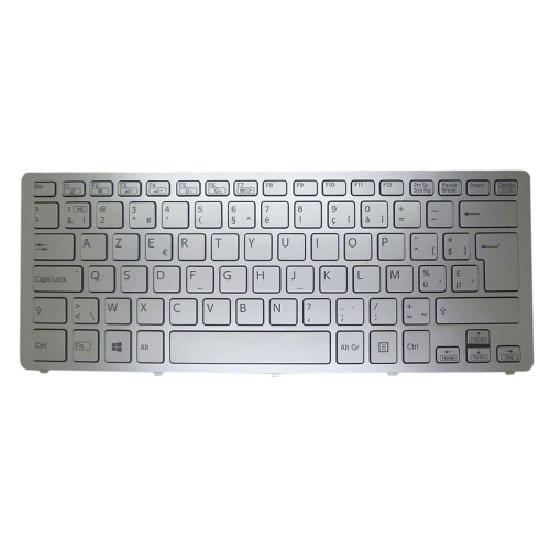 Laptop Keyboard For SONY For VAIO SVF14N SVF14N1C4R SVF14N1C5E SVF14N1D4E SVF14N1D4R SVF14N1E2E SVF14N1E2R SVF14N1E4R Belgium BE Silver With Backlit Frame New