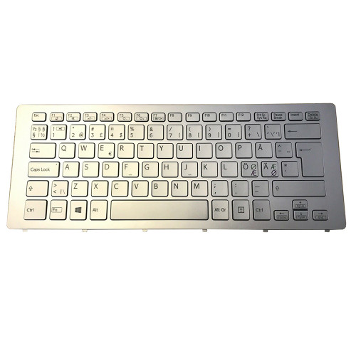 Laptop Keyboard For SONY For VAIO SVF14N SVF14N1J2E SVF14N1J2R SVF14N1L2R SVF14N1N2E SVF14N2A4E SVF14N2A4R SVF14N2B4E Nordic NE Silver With Backlit Frame New
