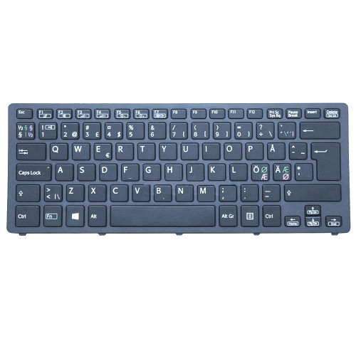 Laptop Keyboard For SONY For VAIO SVF14N SVF14N1C4R SVF14N1C5E SVF14N1D4E SVF14N1D4R SVF14N1E2E SVF14N1E2R SVF14N1E4R Nordic NE Black With Backlit Gray Frame New