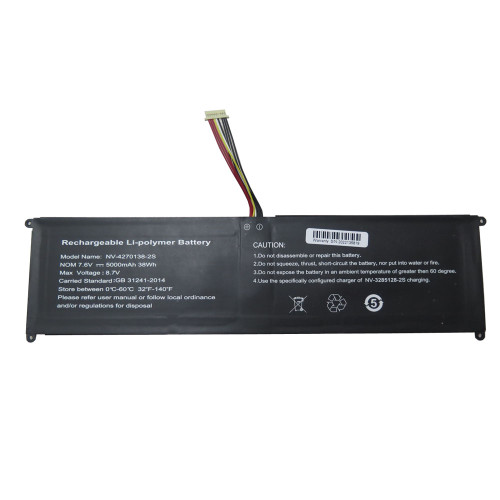 Laptop Battery NV-4270138-2S 4270138-2S 7.6V 5000mAh 38Wh 10 PIN 9 lines New