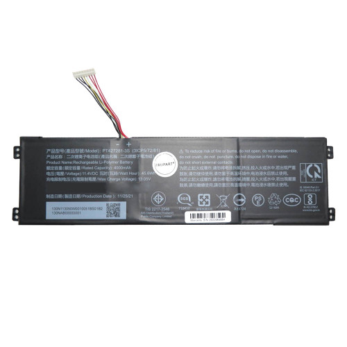 Laptop Battery PT427281-3S 3-cell 11.4V 4000mAh 45.6W New