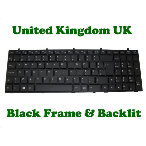 Laptop Keyboard For Gigabyte P16G P17F R5 V2 V3 V5 V7 P2742G-CF1 CF2 P27G P27K-CF1 CF2 Q2550M Q2552M Q2756N V2 United Kingdom UK With Black Frame And Backlit