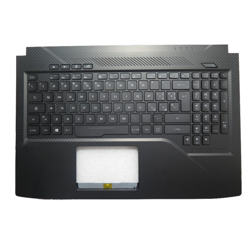 Laptop PalmRest&keyboard For ASUS V170146D UK V170146DK1 AEBKLI00020 Black top case with scale pattern Black Backlit Italian IT QWERTY keyboard