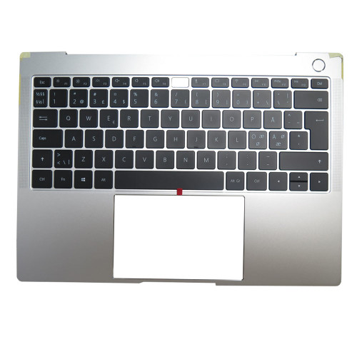 Laptop PalmRest&keyboard For HUAWEI MateBook X Pro MACH-W19B MACH-W19C Silver Top Case With Backlit Nordic NE Black keyboard