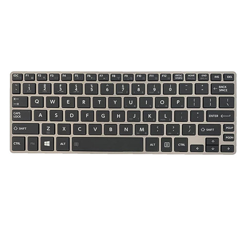 Laptop Keyboard For Toshiba Portege Z30-A Z30-A-189 Z30-A-197 Z30-A-199 Z30-A-1CT Z30-A-1D4 Z30-A-1D6 Z30-A-1FC Z30-A-1FD Z30-A-1GX English US Black With Gray Frame Without Backlit&Pointing New