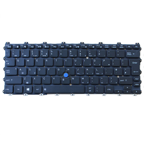 Laptop Keyboard For Dynabook Portege X30-G X30-G-10Q X30-G-10R X30-G-10U X30-G-10W X30-G-118 X30-G-119 X30-G-11C X30-G-11L United Kingdom UK Black With Backlit&Pointing New