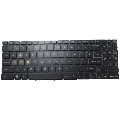 Laptop Blue Backlight Keyboard For MSI Bravo 17 C7V Series Bravo 17 C7VE C7VFK C7VEK C7VFKP MS-158N MS-17LN United States US Black Without Frame New